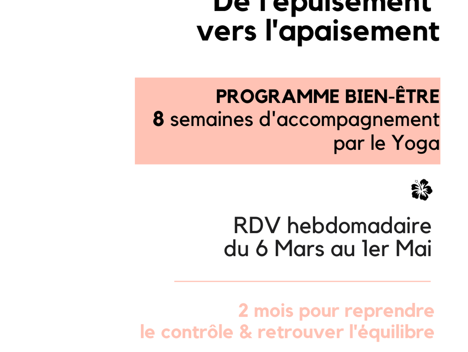 Programme Bien-Être : de l'épuisement vers l'apaisement